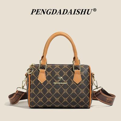 Boston women's handbag, women's single shoulder messenger bag, simple and versatile, large capacity, middle-aged mother's