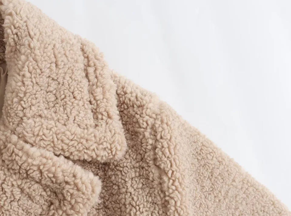 Coats Women Long Coat Turn Down Collar Full Sleeve Thick Warm Y2k Streetwear Elegant Jackets Open Stith Autumn Winter 2025