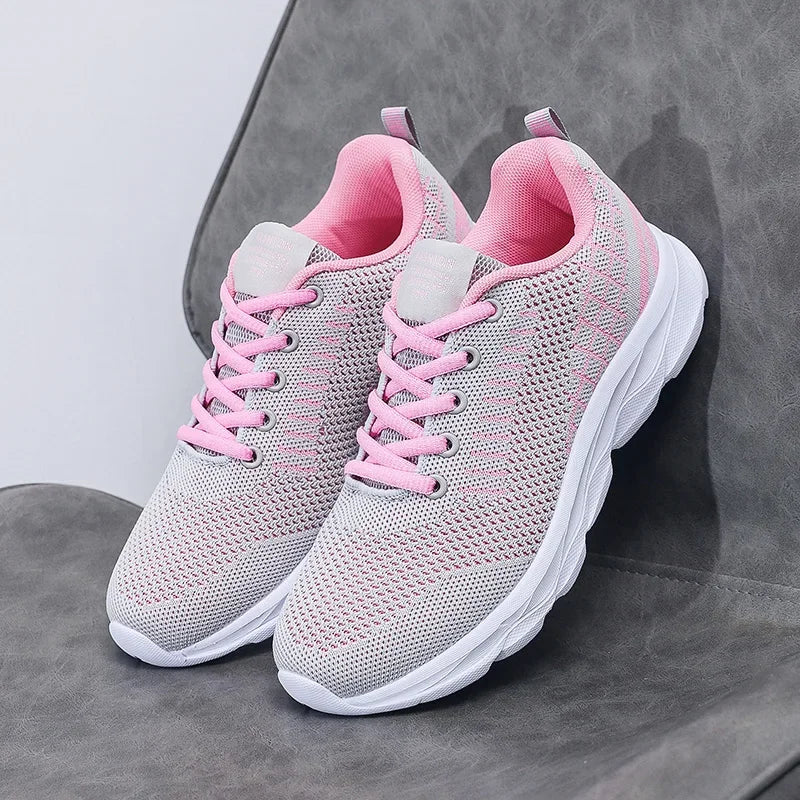 Women's Shoes Breathable Classic Fashionable Lightweight Anti Slip Walking Shoes Light Exercise Popular Trendy Sneakers Women