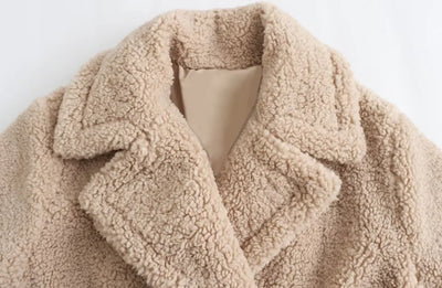 Coats Women Long Coat Turn Down Collar Full Sleeve Thick Warm Y2k Streetwear Elegant Jackets Open Stith Autumn Winter 2025