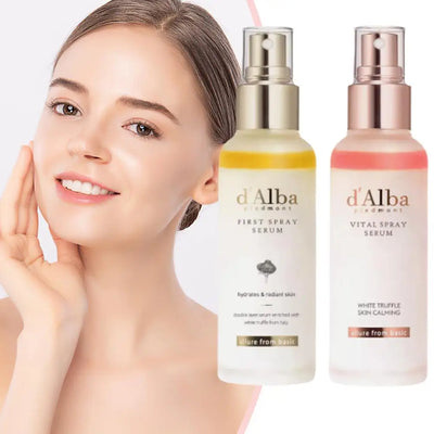 D'Alba White Truffle Aromatic Spray Serum Initial Mist Face Moisturizer Light-weight Soothing PA++++ SPF50+ Sunscreen Skin Care