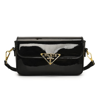 Beautiful High-End Crossbody Handbag for Women Featuring Minimalist Leather Solid Color Trendy Design and Logo