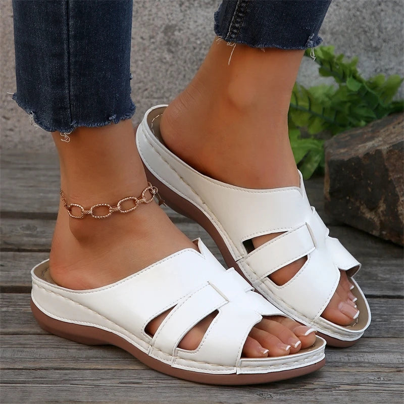 Women Shoes Sandals Summer Non-Slip Women's Sandals Slip On Women's Shoes Wedge Sandals Woman Outdoor Female Slipper Footwear