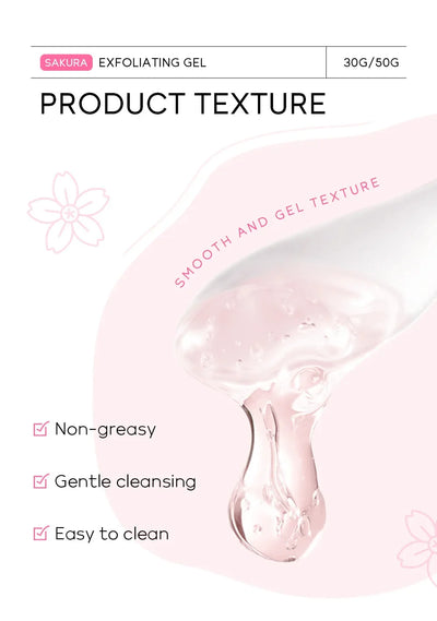 Sakura Exfoliating Peeling Gel Facial Scrub Moisturizing  Nourishing Repair Scrubs Face Cream Beauty Skin Care