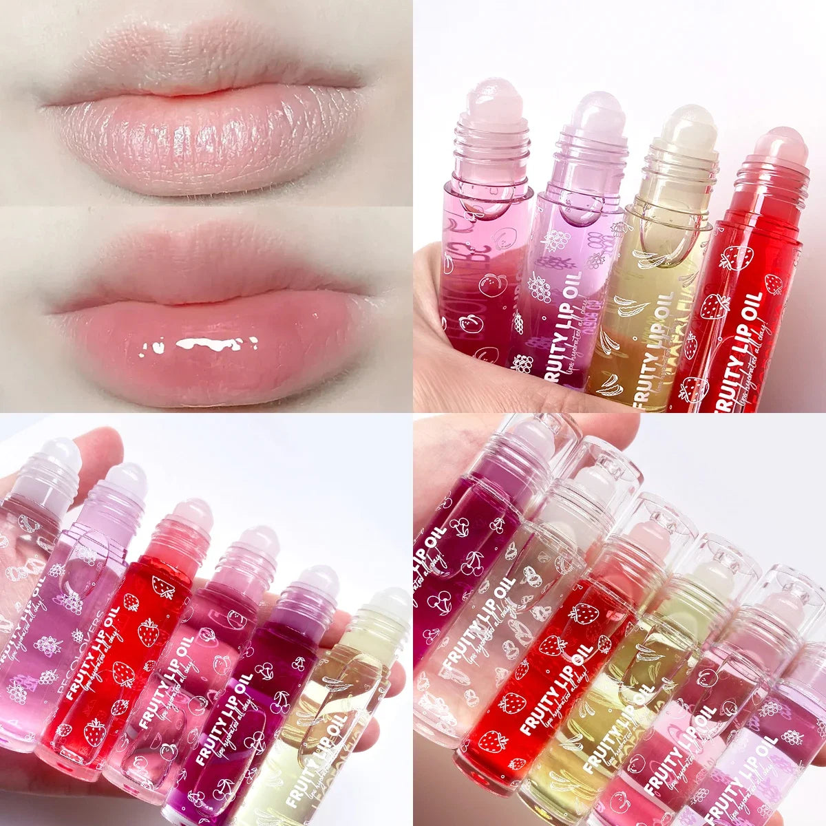 Moisturizing Hydrating & Nourishing Lip Balm,Fresh Fruit Flavor Lip Oil,Suitable for Daily Lip Care