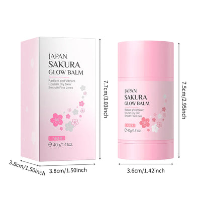 Sakura Solid Face Mask Stick Deep Cleaning Green Tea Facial Mask Reduces Blackhead Pores Oil Control Moisturizing Mud Mask 40g