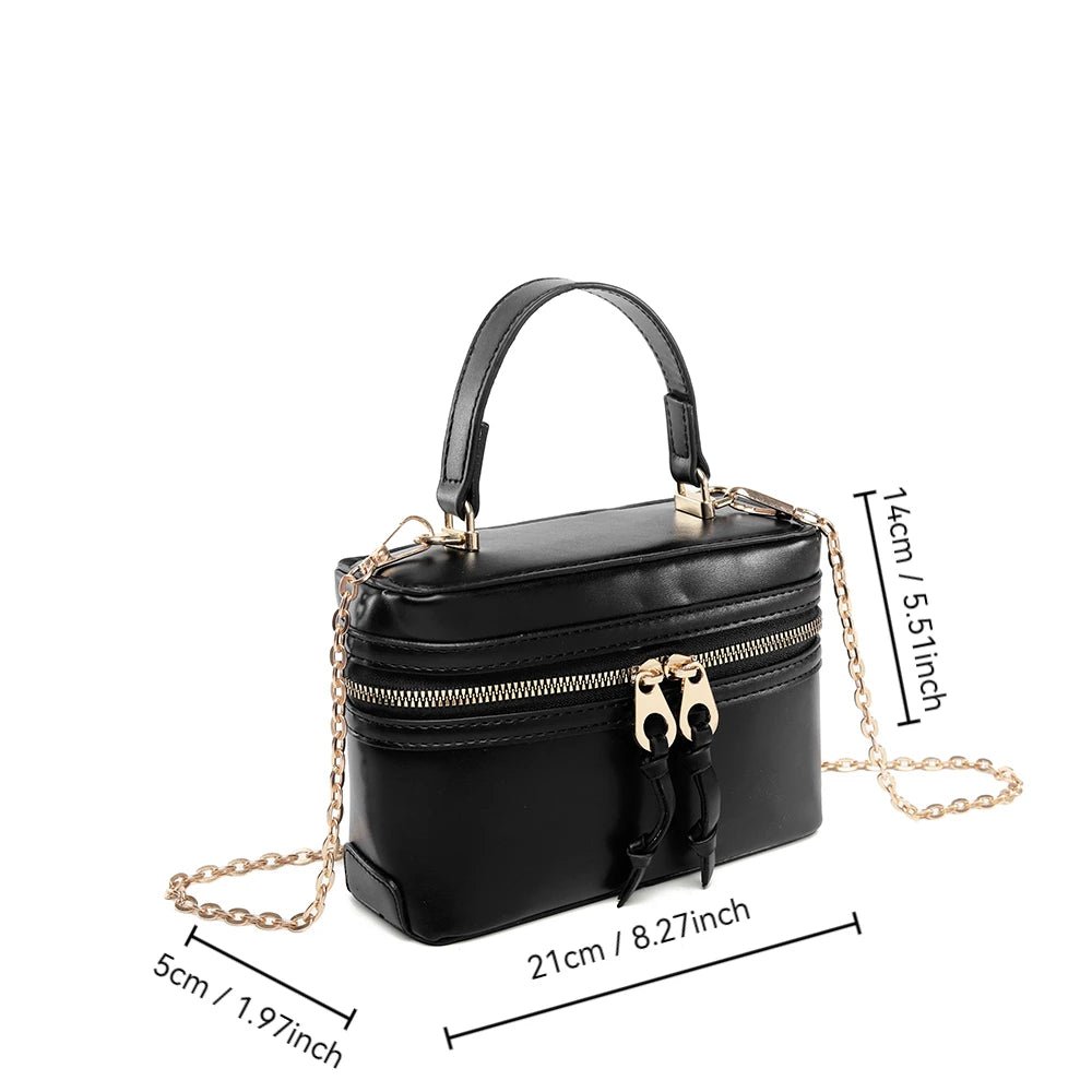 Women's PU handbag versatile fashion small bag shoulder crossbody box bag