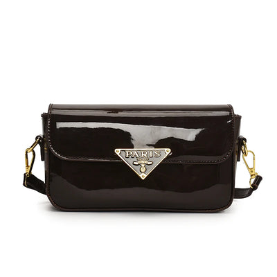 Beautiful High-End Crossbody Handbag for Women Featuring Minimalist Leather Solid Color Trendy Design and Logo