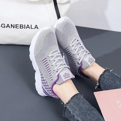 Women's Shoes Breathable Classic Fashionable Lightweight Anti Slip Walking Shoes Light Exercise Popular Trendy Sneakers Women