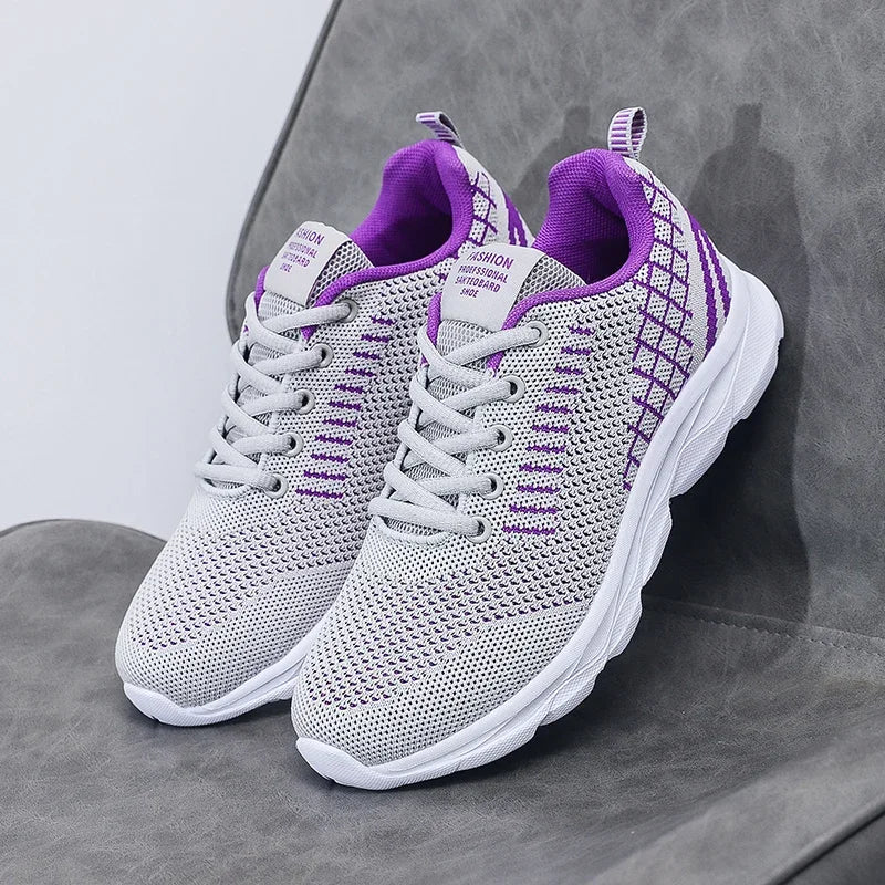 Women's Shoes Breathable Classic Fashionable Lightweight Anti Slip Walking Shoes Light Exercise Popular Trendy Sneakers Women