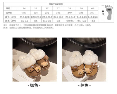 Hello Kitty Plush Slippers Sanrio Anime Y2k Women Cotton Slipper Cute Warm Home Shoes Outdoors Thick Soled Shoes Girls Gift