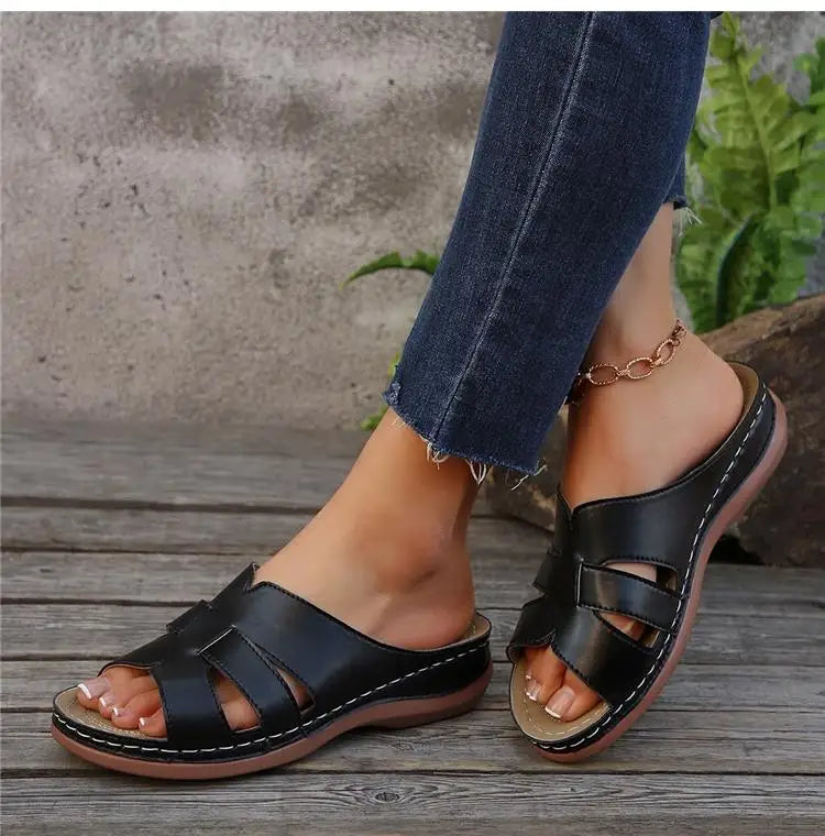 Women Shoes Sandals Summer Non-Slip Women's Sandals Slip On Women's Shoes Wedge Sandals Woman Outdoor Female Slipper Footwear