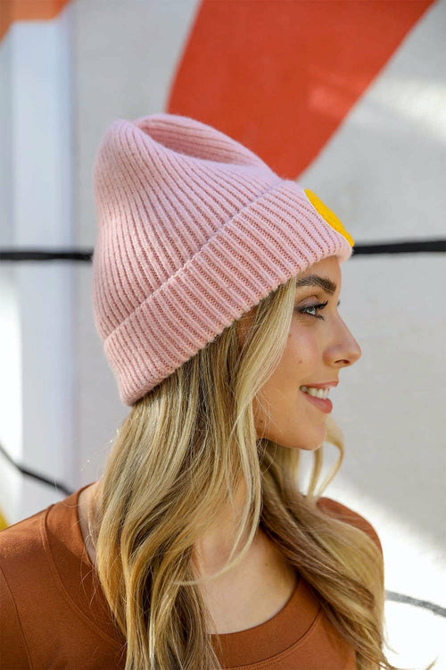 Smiley Face Ribbed Beanie 🙂