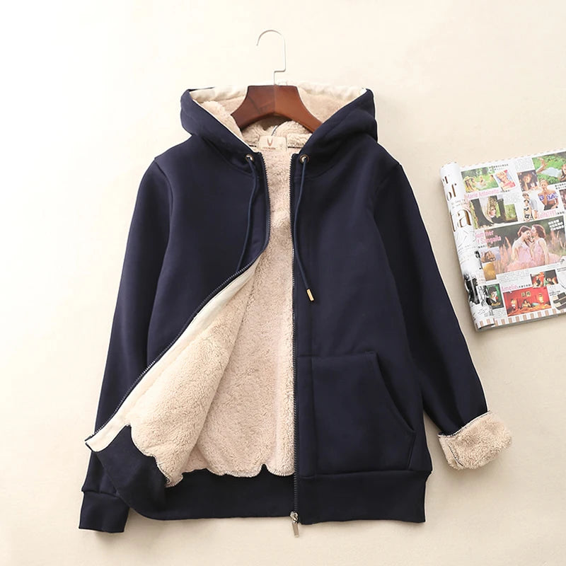 Womens Outerwears Cashmere Winter Warm Coats Thick Parka Warm Hooded Coat Women Jacket Parka Basic Jacket Women'S Clothing