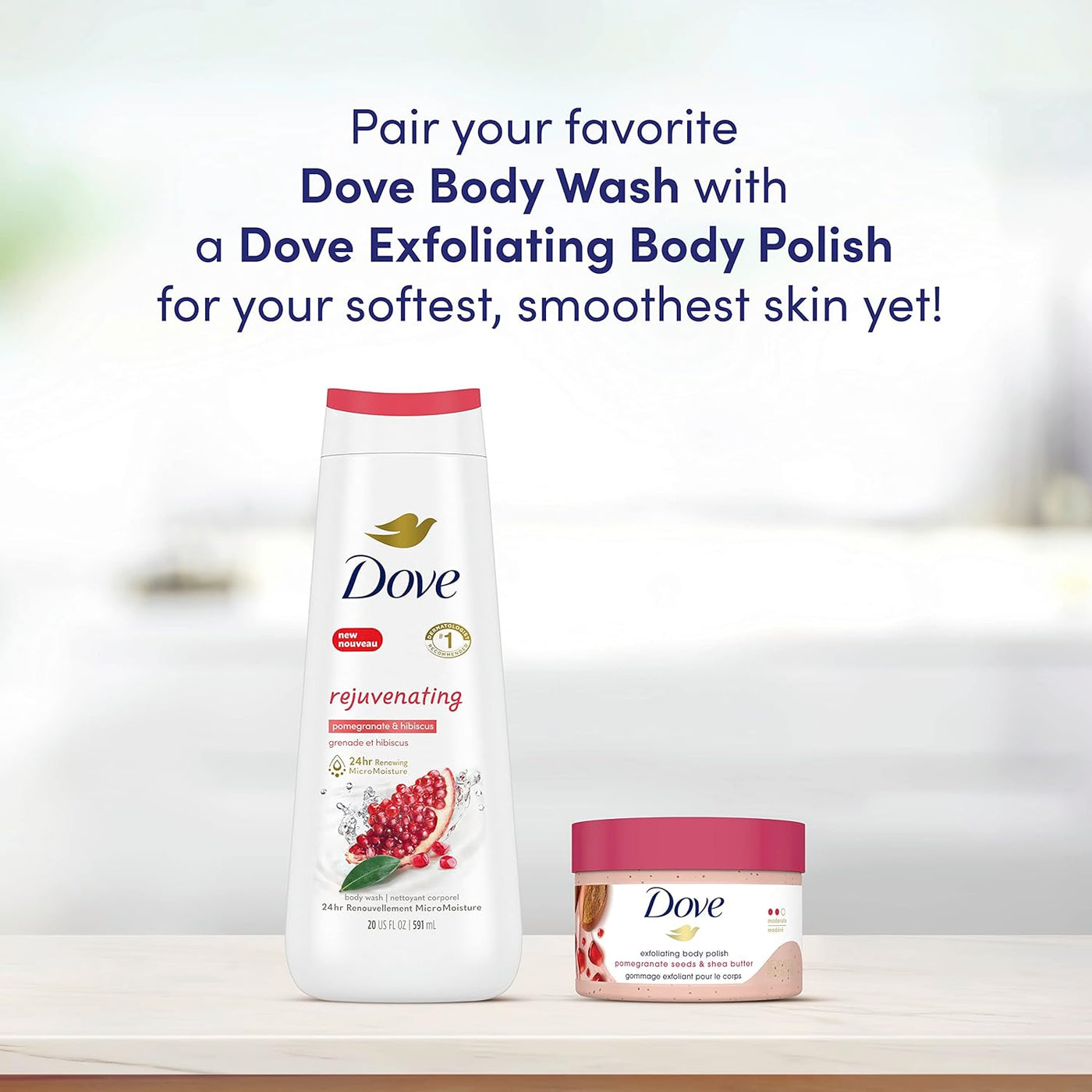 Exfoliating Body Polish | Macadamia & Rice Milk + Pomegranate & Shea Butter (298G Each)