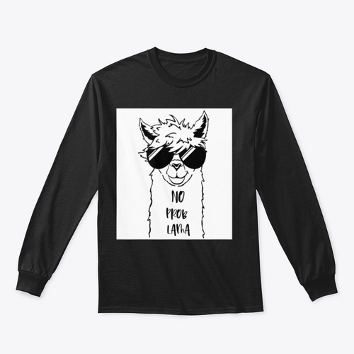 Cute Llama Face With Sunglasses Design for Sweatshirt