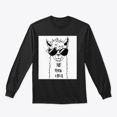 Cute Llama Face With Sunglasses Design for Sweatshirt