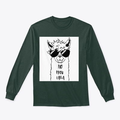 Cute Llama Face With Sunglasses Design for Sweatshirt