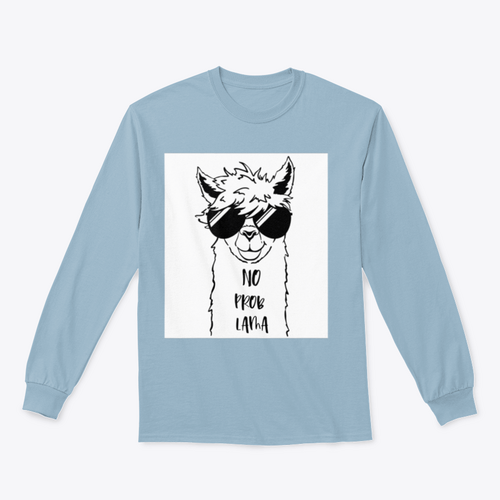 Cute Llama Face With Sunglasses Design for Sweatshirt