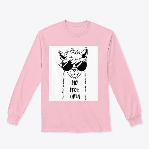 Cute Llama Face With Sunglasses Design for Sweatshirt