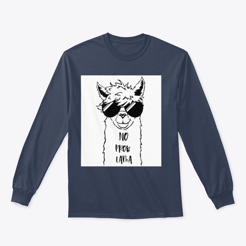 Cute Llama Face With Sunglasses Design for Sweatshirt