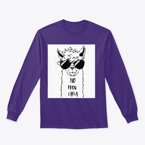Cute Llama Face With Sunglasses Design for Sweatshirt