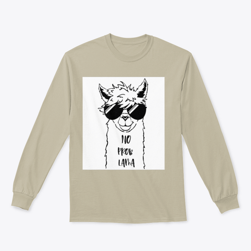Cute Llama Face With Sunglasses Design for Sweatshirt