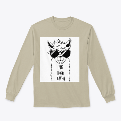 Cute Llama Face With Sunglasses Design for Sweatshirt