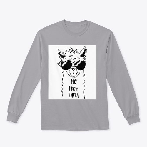 Cute Llama Face With Sunglasses Design for Sweatshirt