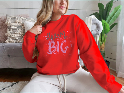 Dream Big Inspirational And Motivational Quote Design for Sweatshirt